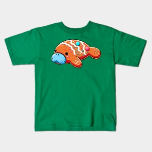 Gingerbread Manatee Kids T-Shirt